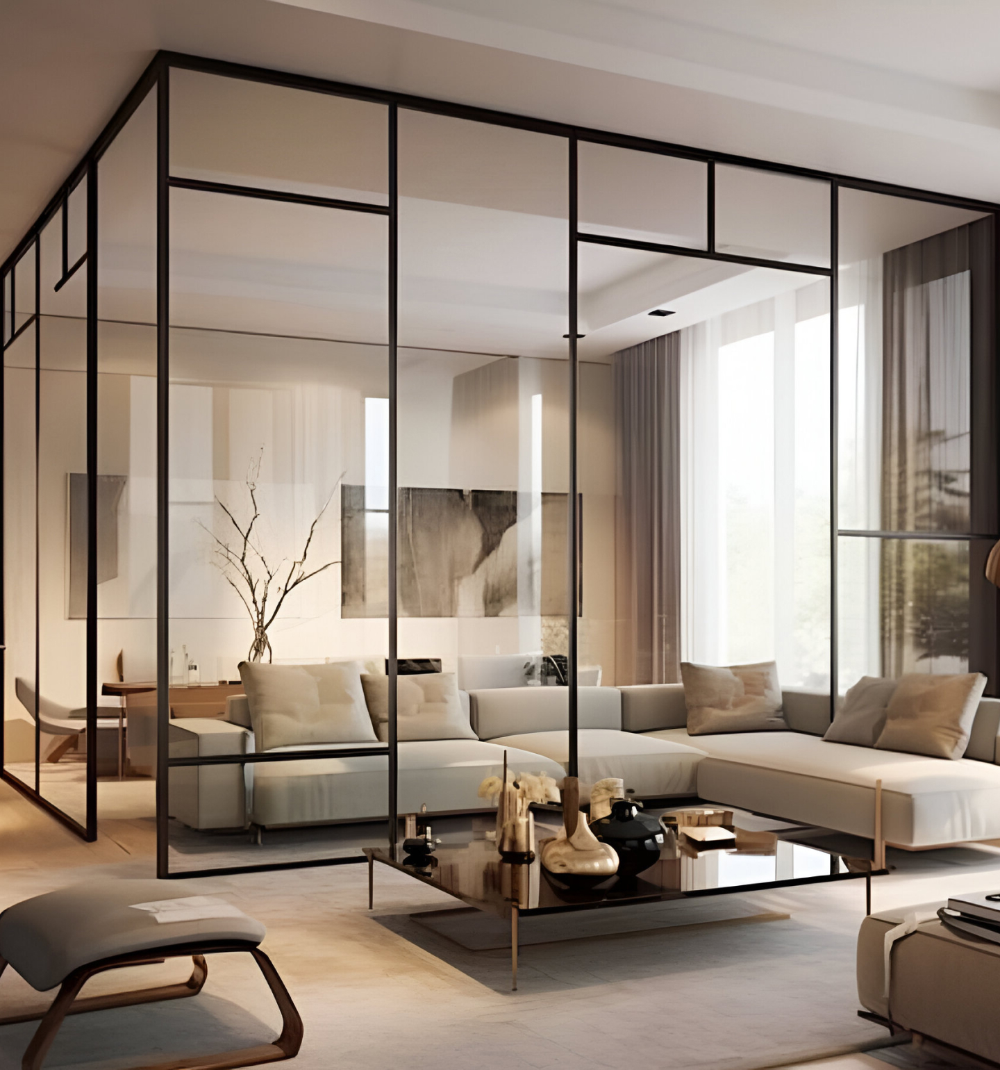 interior glass partitions walls doors for home -01 