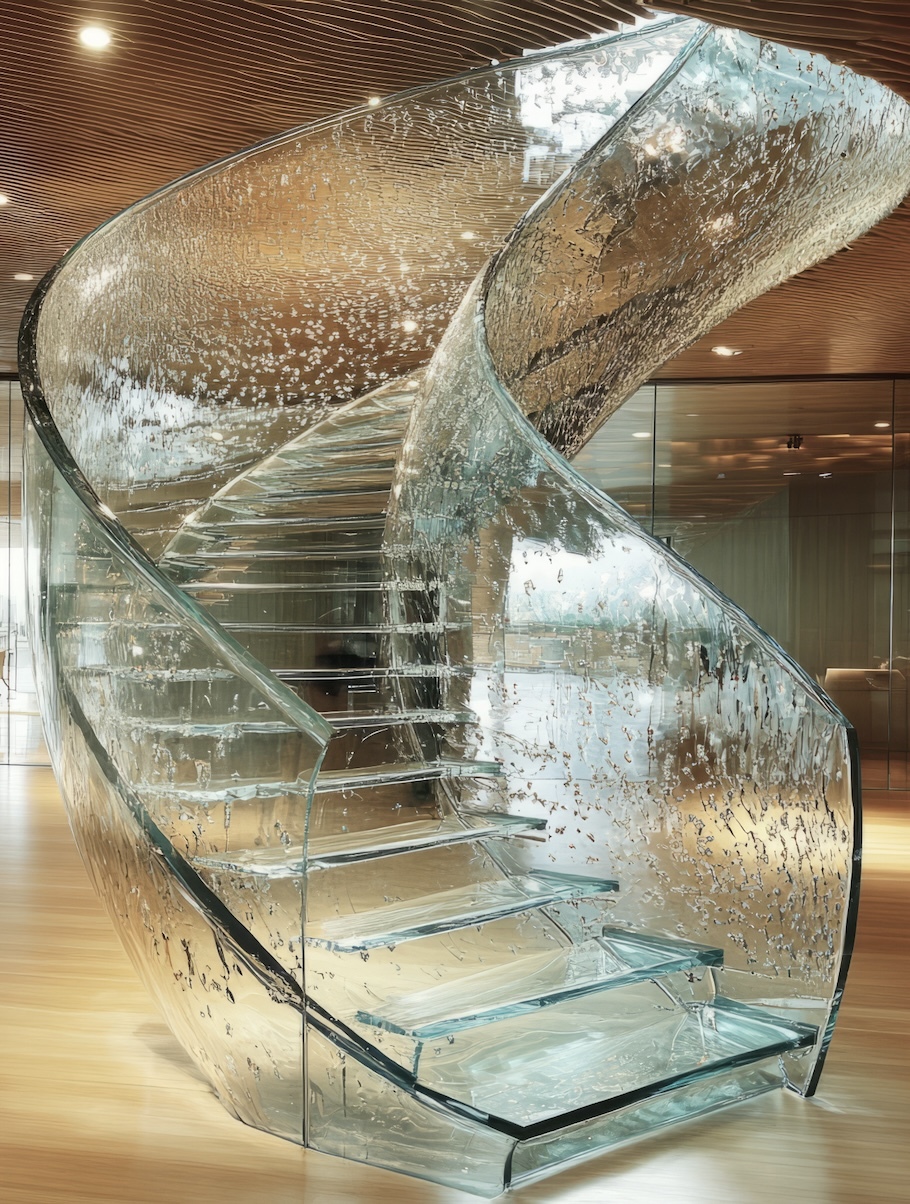 Curved Glass Stairs