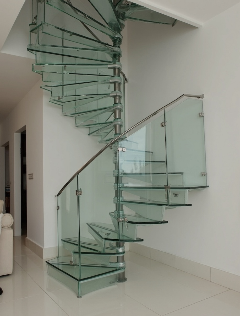 Spiral Glass Stairs