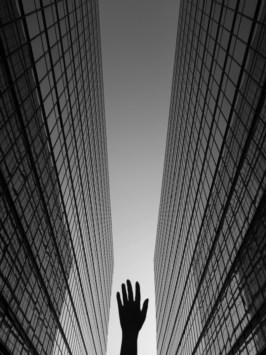 black and white photo of a womans face